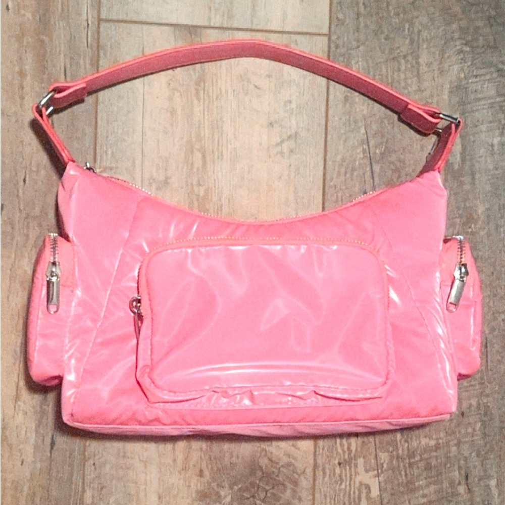 NWT Pink Nylon Y2K (BRAT) inspired purse
